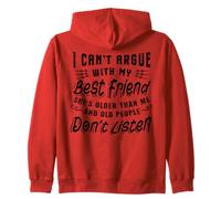 Funny Bestie Cant Argue Best Friend Older than Old People Felpa con Cappuccio