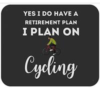 Funny Bicycle Retirement Plan Cycling Mousepad Piccolo Tappetino per Mouse Morbido Mouse Pad for Casa Laptop Lavoro 25X30Cm