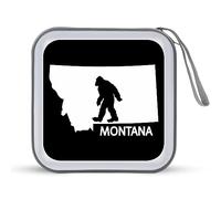Funny Bigfoot I Believe Loves Montana MT - Custodia protettiva per CD con capacità di 40 dischi e DVD, per auto, casa, viaggi
