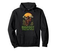 Funny Bigfoot Stole My Weed 420 Marijuana Retro Vintage Uomini Felpa con Cappuccio