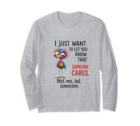Funny Bird Quote Sarcastic I Dont Care Men Women Maglia a Manica