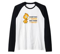 Funny Bird Statement Sometimes I think But then I Forget Maglia con Maniche Raglan