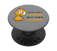 Funny Bird Statement Sometimes I think But then I Forget PopSockets PopGrip Adesivo