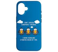 Funny Birds Chatting: I Don't Spread Conspiracy Theories Custodia per iPhone 16