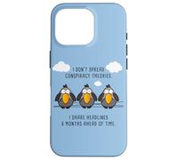 Funny Birds Chatting: I Don't Spread Conspiracy Theories Custodia per iPhone 16 Pro