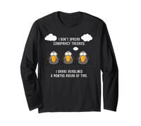 Funny Birds Chatting: I Don't Spread Conspiracy Theories Maglia a Manica
