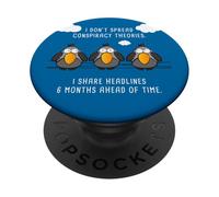 Funny Birds Chatting: I Don't Spread Conspiracy Theories PopSockets PopGrip Adesivo