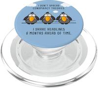 Funny Birds Chatting: I Don't Spread Conspiracy Theories PopSockets PopGrip per MagSafe