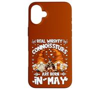 Funny Birthday Whiskey Gnomes For Women Who Are Born In May Custodia per iPhone 16 Plus