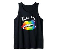 Funny Bite Me Halloween Costume Vampire Lips LGBTQ+ Pride Canotta