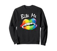 Funny Bite Me Halloween Costume Vampire Lips LGBTQ+ Pride Felpa