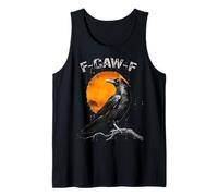 Funny Black Bird Vintage Black Crow, F-Caw-F Moon Canotta