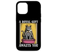 Funny Black Cat A Royal Gift Awaits You Lettiera per gatti Custodia per iPhone 12/12 Pro
