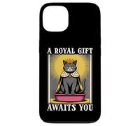 Funny Black Cat A Royal Gift Awaits You Lettiera per gatti Custodia per iPhone 13