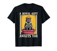 Funny Black Cat A Royal Gift Awaits You Lettiera per gatti Maglietta