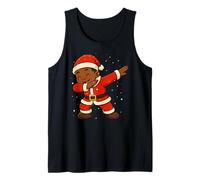 Funny Black Kid Santa Dabbing Merry Christmas Xmas Ragazzi Ragazza Canotta