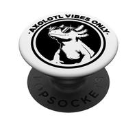 Funny Black Logo Sunglasses Lover Axolotl Vibes Only PopSockets PopGrip Adesivo