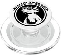 Funny Black Logo Sunglasses Lover Axolotl Vibes Only PopSockets PopGrip per MagSafe