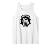 Funny Black Logo Sunglasses Lover Capybara Vibes Only Canotta