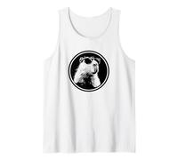 Funny Black Logo Sunglasses Lover Chill Capybara Vibes Canotta