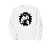 Funny Black Logo Sunglasses Lover Chill Capybara Vibes Felpa