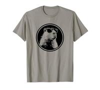 Funny Black Logo Sunglasses Lover Chill Capybara Vibes Maglietta