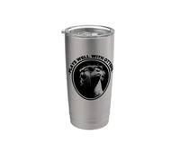 Funny Black Logo Sunglasses Plays Well With Otters Lover Bicchiere termico in acciaio inox doppia parete