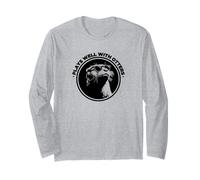 Funny Black Logo Sunglasses Plays Well with Otters Lover Maglia a Manica