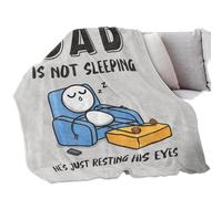 Funny Blanket - “Dad is Not Sleeping” Sofa Throw Blanket, Soft Father’s Day Gift Blankets for Men Husbands Grandpa | Couch Throw for Birthday Holiday Thanksgiving Use | Warm Decorative for Home