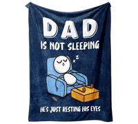 Funny Blanket - “Dad is Not Sleeping” Sofa Throw Blanket, Soft Father’s Day Gift Blankets for Men Husbands Grandpa | Couch Throw for Birthday Holiday Thanksgiving Use | Warm Decorative for Home