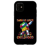 Funny Blocks Bricks Master Builder Dabbing Since Childhood Custodia per iPhone 11