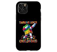 Funny Blocks Bricks Master Builder Dabbing Since Childhood Custodia per iPhone 11 Pro