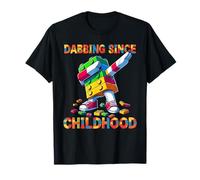 Funny Blocks Bricks Master Builder Dabbing Since Childhood Maglietta