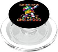 Funny Blocks Bricks Master Builder Dabbing Since Childhood PopSockets PopGrip per MagSafe