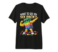 Funny Blocks Bricks Master Builder Want To See My Six Pack Maglietta Premium