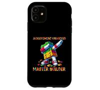 Funny Blocks Bricks Toy Achievement Unlocked Master Builder Custodia per iPhone 11