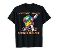Funny Blocks Bricks Toy Achievement Unlocked Master Builder Maglietta