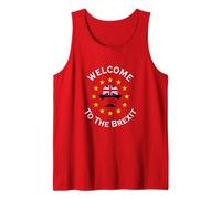 Funny Blue Yellow Unione Europea Benvenuti alla Brexit Canotta