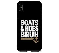 Funny Boats And Hoes Bruh Funny Boat Party Boat 4th Of July Custodia per iPhone XS Max