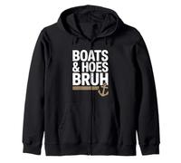 Funny Boats And Hoes Bruh Funny Boat Party Boat 4th Of July Felpa con Cappuccio