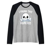 Funny Boo Crew Halloween I Found This Humerus Maglia con Maniche Raglan