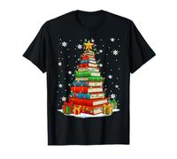 Funny Books Albero di Natale Bibliotecari Buon Natale Pigiama Maglietta