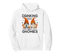 Funny Bourbon Lover Garden Gnomes Drinking with My Gnomies Felpa con Cappuccio