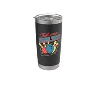 Funny Bowling Bowler That's Some Bowlshit Retro Meme For Men Bicchiere termico in acciaio inox doppia parete