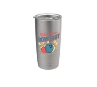 Funny Bowling Bowler That's Some Bowlshit Retro Meme For Men Bicchiere termico in acciaio inox doppia parete