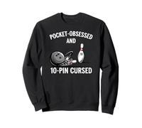 Funny Bowling Pocket Obsessed 10 Pin Cursed Bowler Felpa