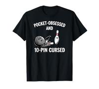 Funny Bowling Pocket Obsessed 10 Pin Cursed Bowler Maglietta