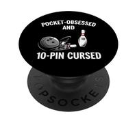 Funny Bowling Pocket Obsessed 10 Pin Cursed Bowler PopSockets PopGrip Adesivo