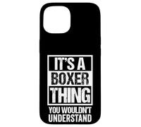Funny Boxer Parent Quote German Boxer Dog Lover Custodia per iPhone 15