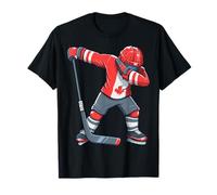Funny Boy - Abbigliamento da hockey su ghiaccio, bandiera del Canada Maglietta